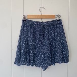 Blue floral skirt